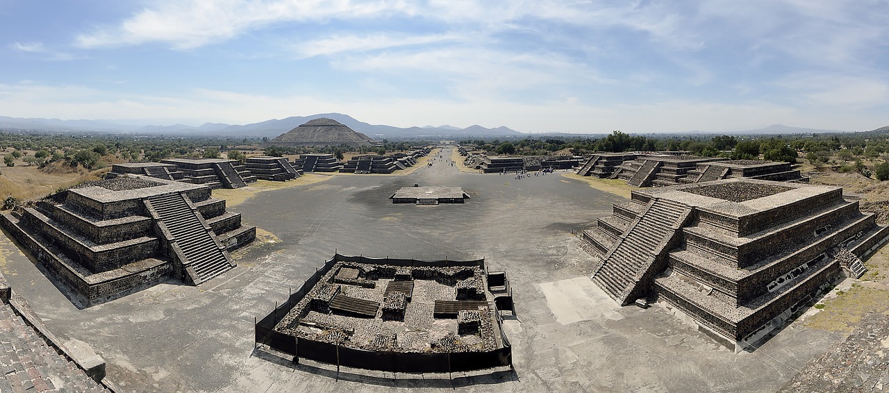 Centrinė Amerika, Meksika, Teotihuacanas, Panorama, Kelionė, Panoraminis Vaizdas, Architektūra, Kraštovaizdis, Nemokamos Nuotraukos,  Nemokama Licenzija