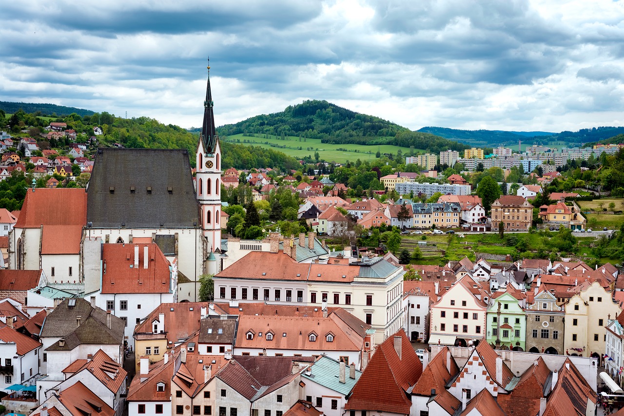 Cesky, Bažnyčia, Miestas, Miesto Panorama, Čekų, Kelionės Tikslas, Barokas, Bohemija, Bohēma, Istorinis