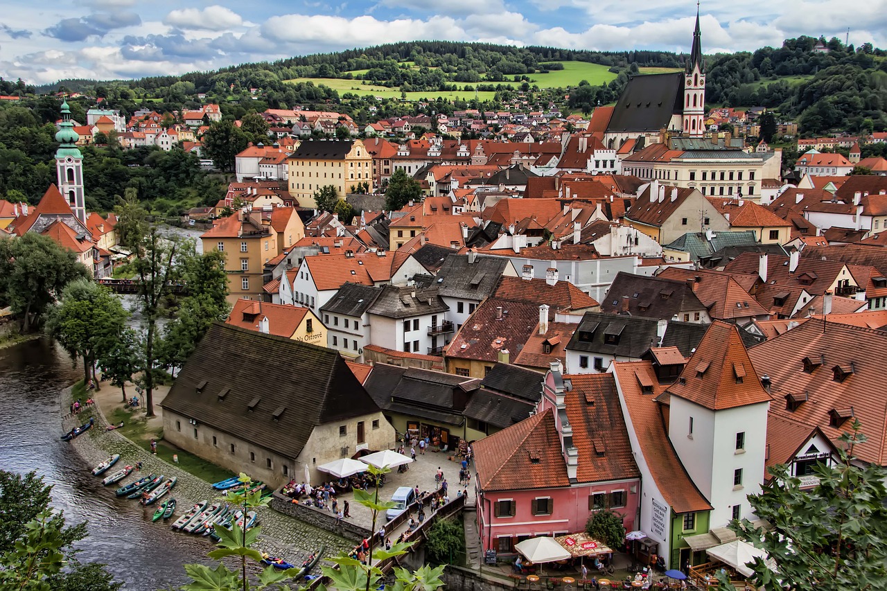 Český Krumlov, Čekijos Respublika, Miestas, Unesco, Šalis, Vaizdas, Stogas, Peržiūros, Nemokamos Nuotraukos,  Nemokama Licenzija