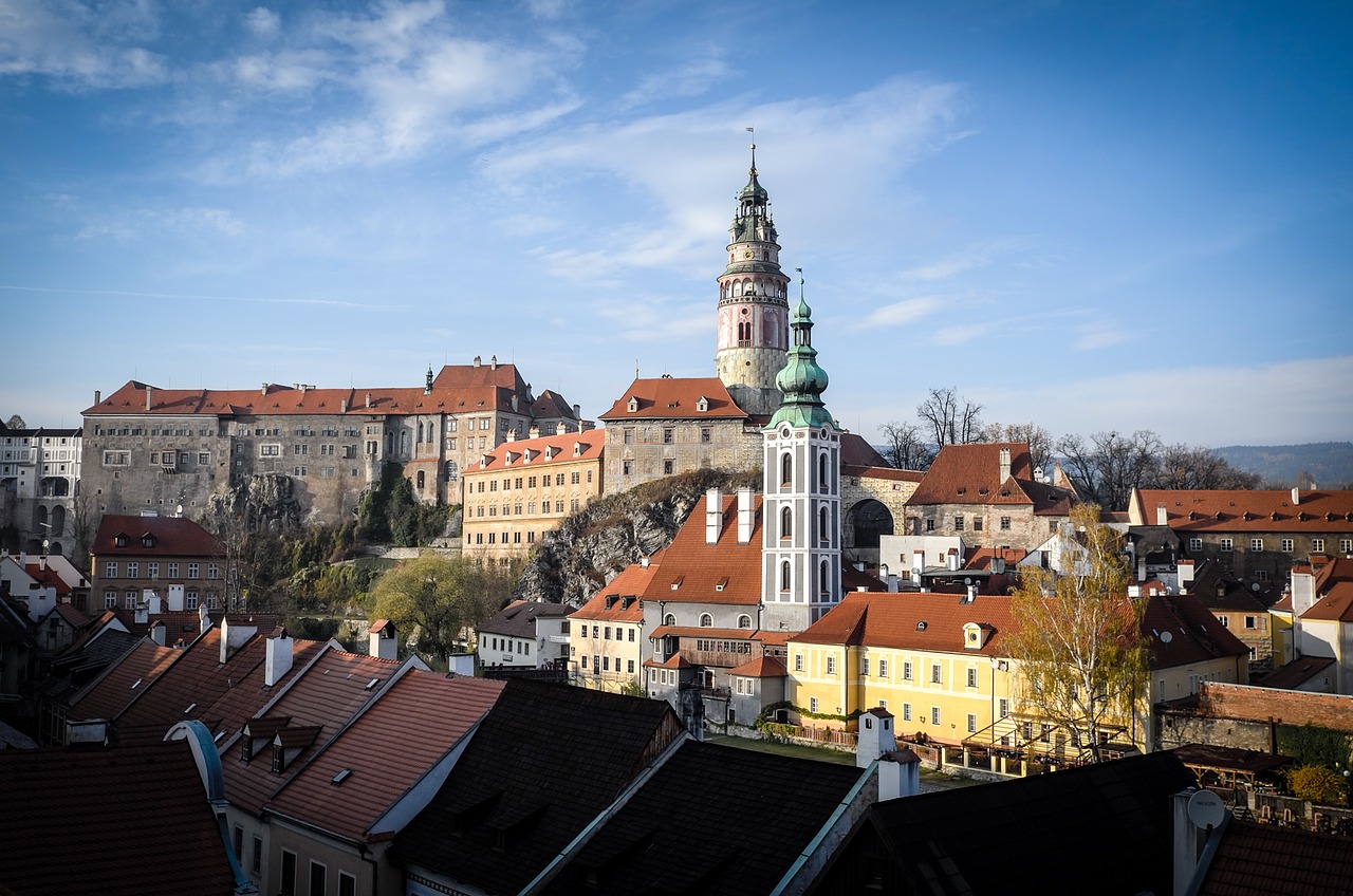 Český Krumlov, Cesky Krumlov, Senamiestis, Krumlov, Seni Namai, Stogai, Struktūros, Pilis Cesky, Miestas, Moldova