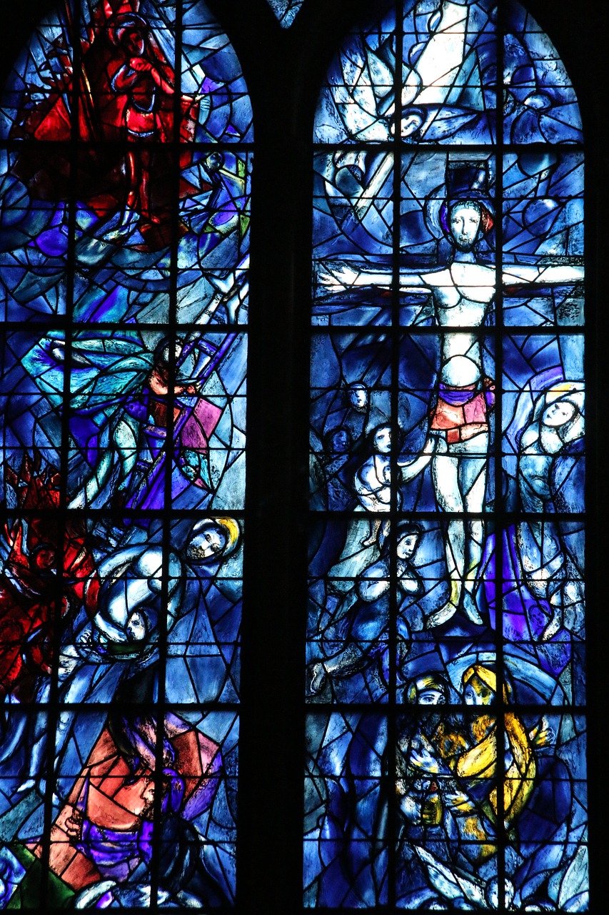 Chagall, Langas, Mozaika, Krikščionis, Bažnyčia, Religija, Mėlynas, Katalikų, Orientyras, Europa