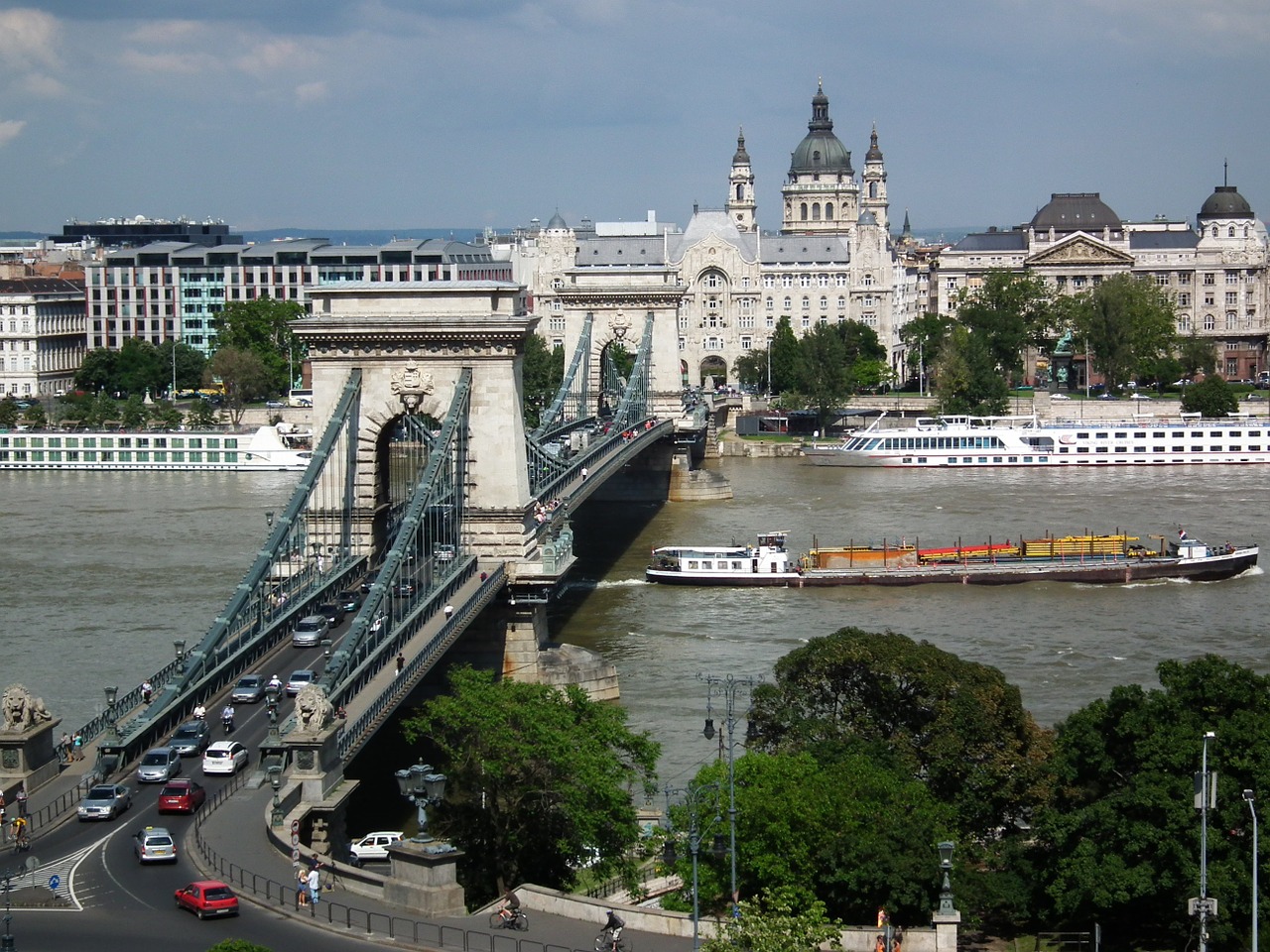 Grandinės Tilto Budapest, Vengrija, Tiltai Budapešte, Nemokamos Nuotraukos,  Nemokama Licenzija