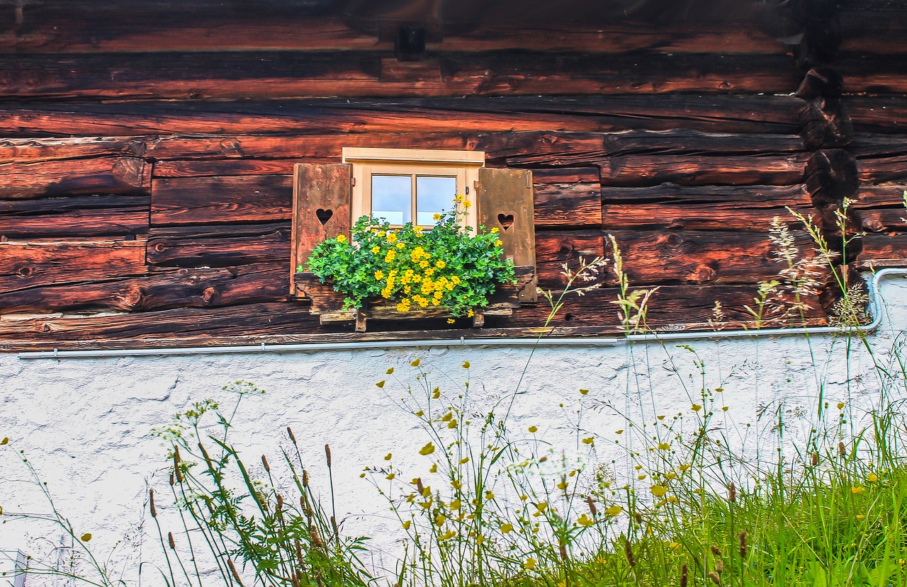 Chalet, Tautinė Architektūra, Tradicijos, Keista Atmosfera, Gėlės, Geltona Gėlė, Alpių Nuotaika, Alpės, Kalnų Namas, Nemokamos Nuotraukos