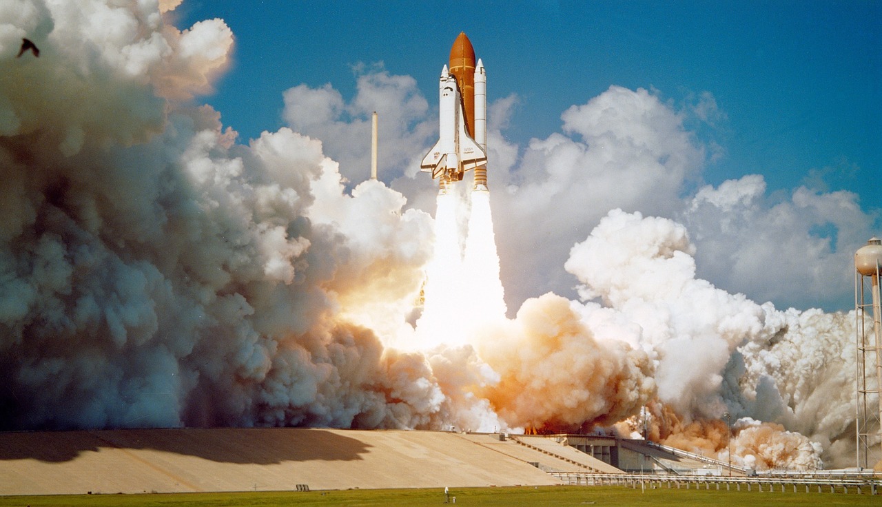 Challenger Erdvėlaivis, Paleisti, Misija, Astronautai, Pakilimas, Raketos, Erdvėlaivis, Dangus, Orbita, Tyrinėjimas