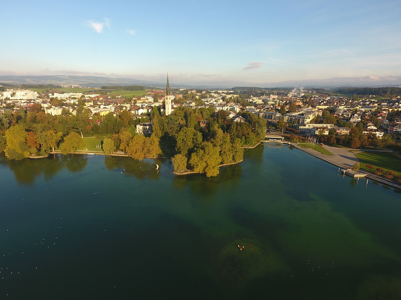 Cham, Zug, Ežeras, Oro Vaizdas, Nemokamos Nuotraukos,  Nemokama Licenzija