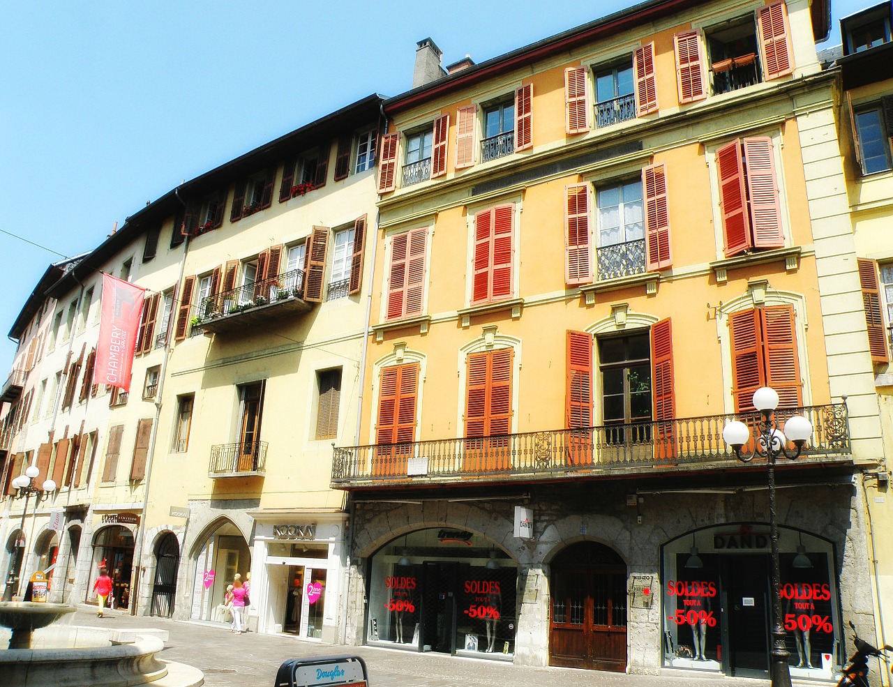 Chambery, France, Miesto, Miestas, Pastatai, Parduotuvės, Parduotuvės, Architektūra, Miestai, Gatvė