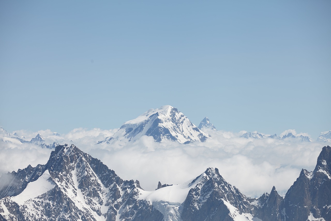 Chamonix, Debesys, Piko, Kalnas, Kraštovaizdis, Alpės, Alpių, Alpinizmas, Pinnacle, Nemokamos Nuotraukos