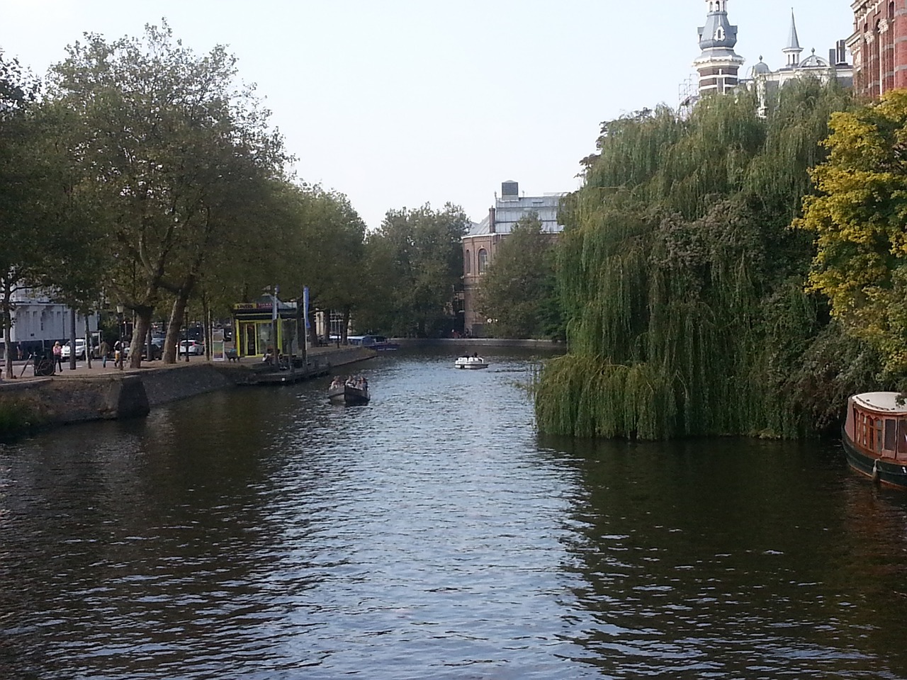 Kanalas, Amsterdamas, Europa, Kraštovaizdis, Vanduo, Upė, Miestai, Valtys, Atsipalaiduoti, Miesto Pertrauka