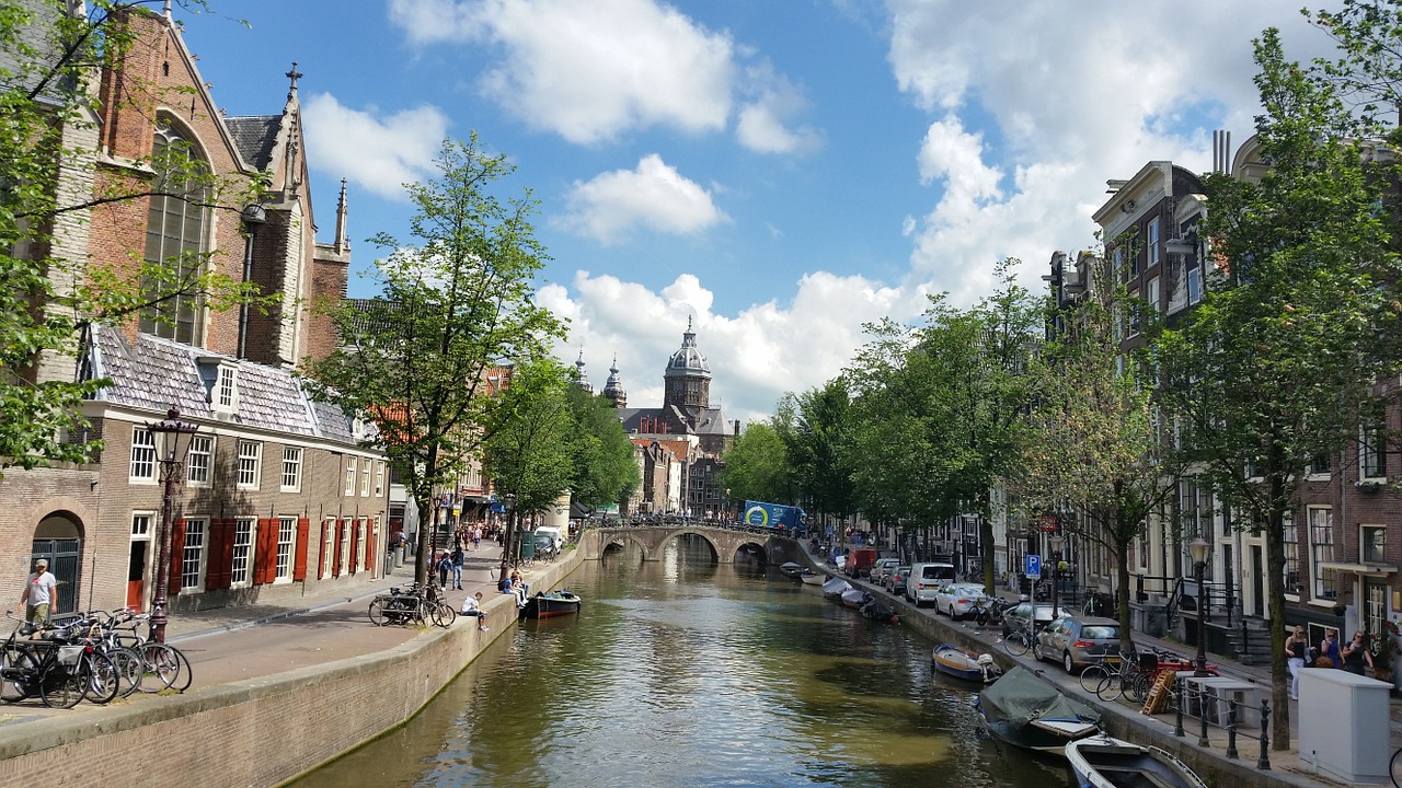 Amsterdamas, Kanalai, Tiltai, Dangus, Nemokamos Nuotraukos,  Nemokama Licenzija
