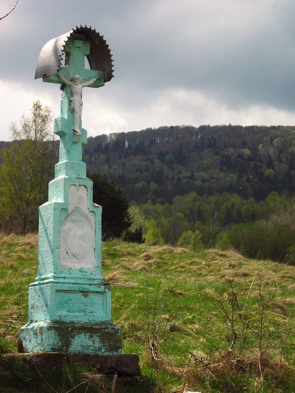 Koplyčia, Kirsti, Skulptūra, Kalnai, Tradicija, Tikėjimas, Pavasaris, Beskidai, Beskid Niski, Lenkija