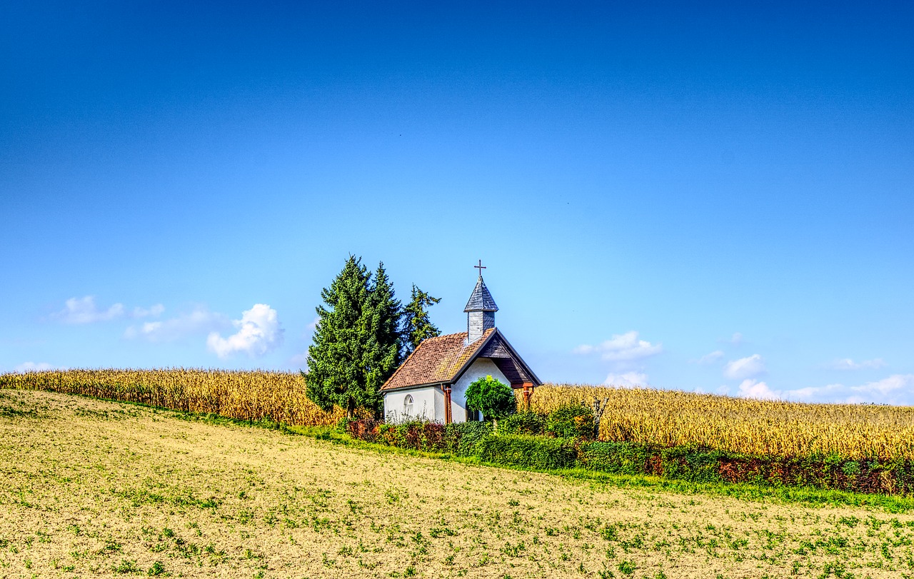 Koplyčia, Melstis, Tikėjimas, Heiligenhäuschen, Bažnyčia, Religija, Dievas, Architektūros Krūmai, Žalias, Vasara