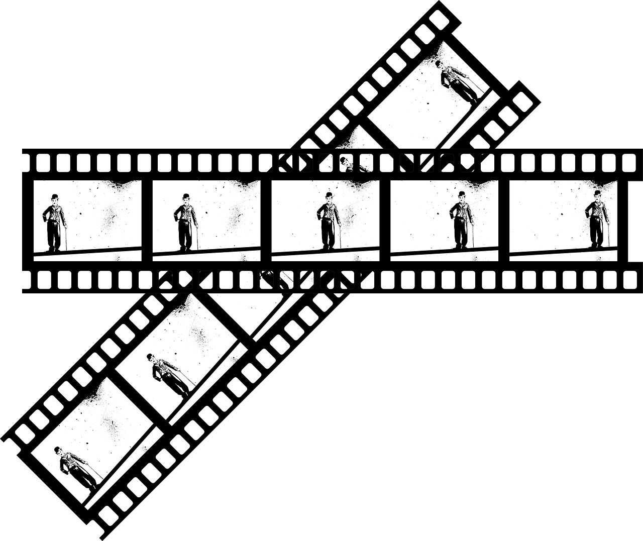 Charlie, Chaplinas, Filmas, Filmas, Juosta, Žinomas, Kino Žvaigždė, Tylus Filmas, Tylus Filmas, Nemokama Vektorinė Grafika