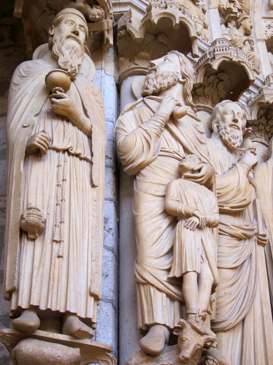 Chartres Katedra, Šiaurinis Transeptas, Portalas, Skulptūra, Viduramžių, Katedra, Chartres, France, Prancūzų Kalba, Gotika