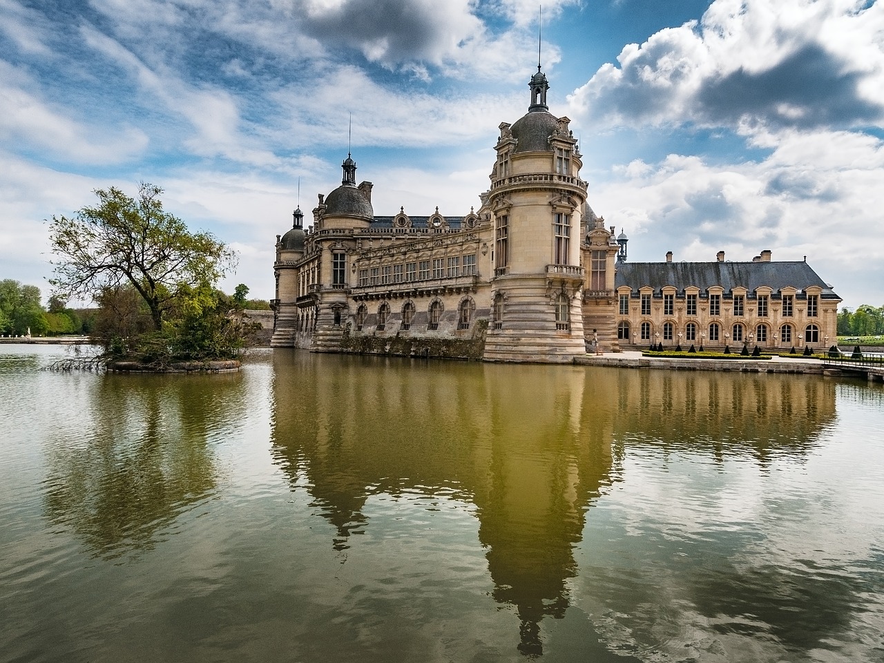 Pilis, Chantilly, Picardy, France, Renesansas, Architektūra, Rūmai, Kelionė, Pastatas, Senas