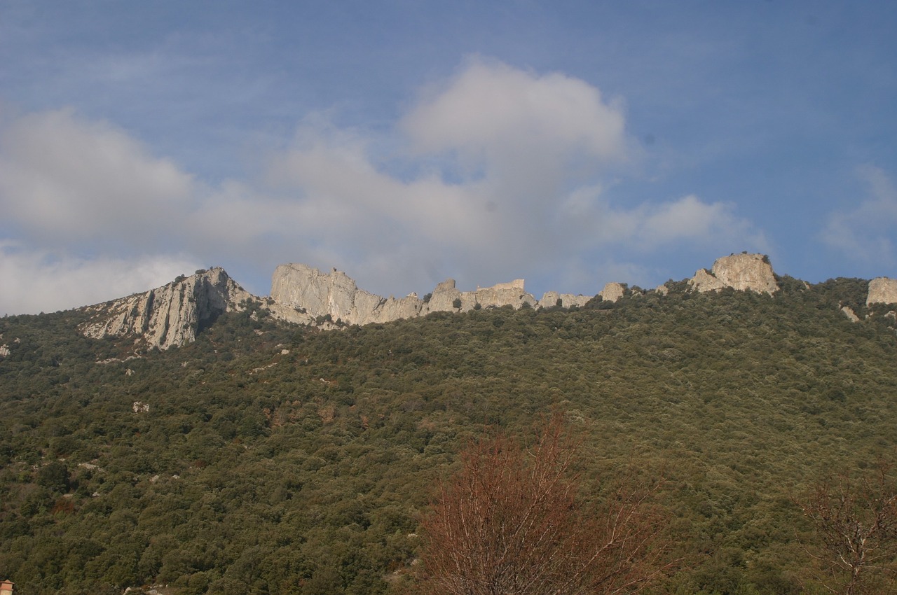 Château De Peyrepertuse, Rokas, Pilis, Kalnai, France, Istorija, Debesis, Aukšti Kalnai, Nemokamos Nuotraukos,  Nemokama Licenzija