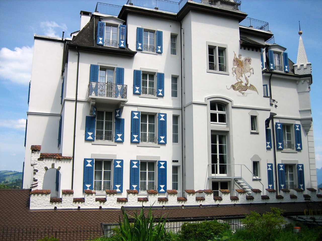 Chateau Gütsch, Liucernos, Šveicarija, Pilis, Ežero Lucerne Regionas, Nemokamos Nuotraukos,  Nemokama Licenzija