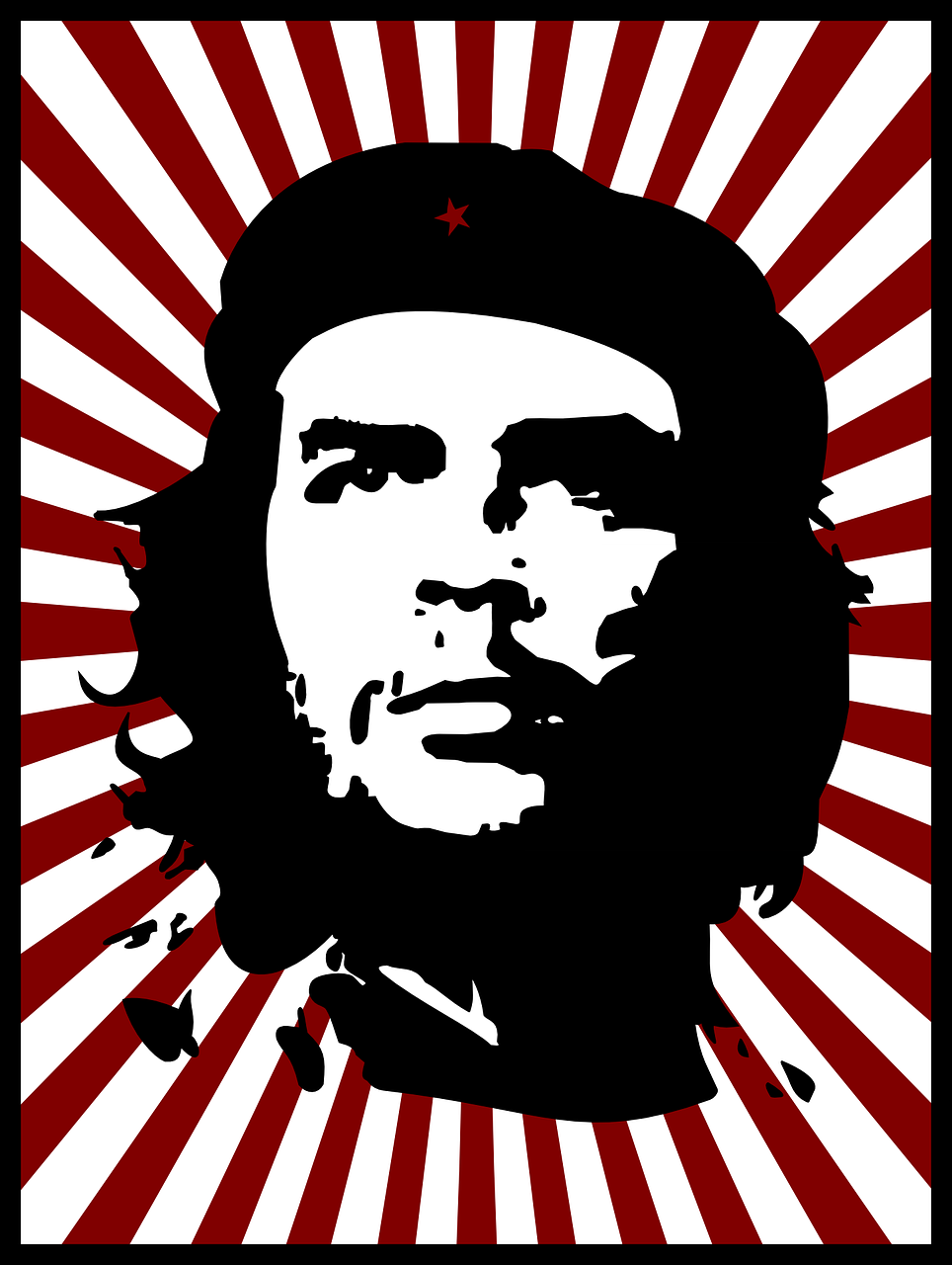 Che, Guevara, Raudona, Siluetas, Juostelės, Revoliucija, Nemokama Vektorinė Grafika, Nemokamos Nuotraukos,  Nemokama Licenzija