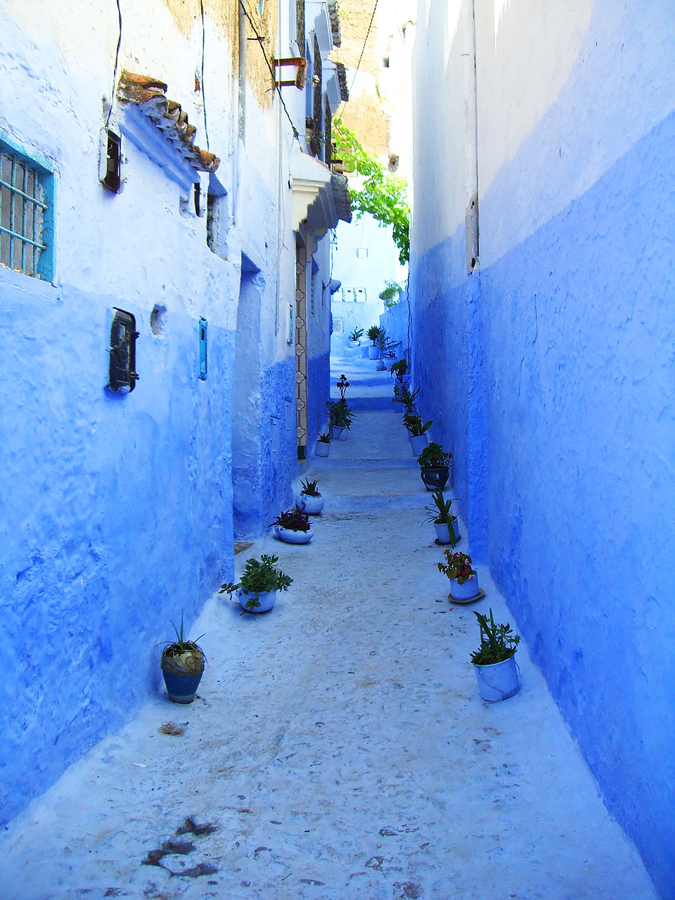 Chefchaouen, Marokas, Mėlynas, Alėja, Arabiškas, Kaimas, Mėlyni Namai, Šiaurės Afrika, Praėjimas, Toli