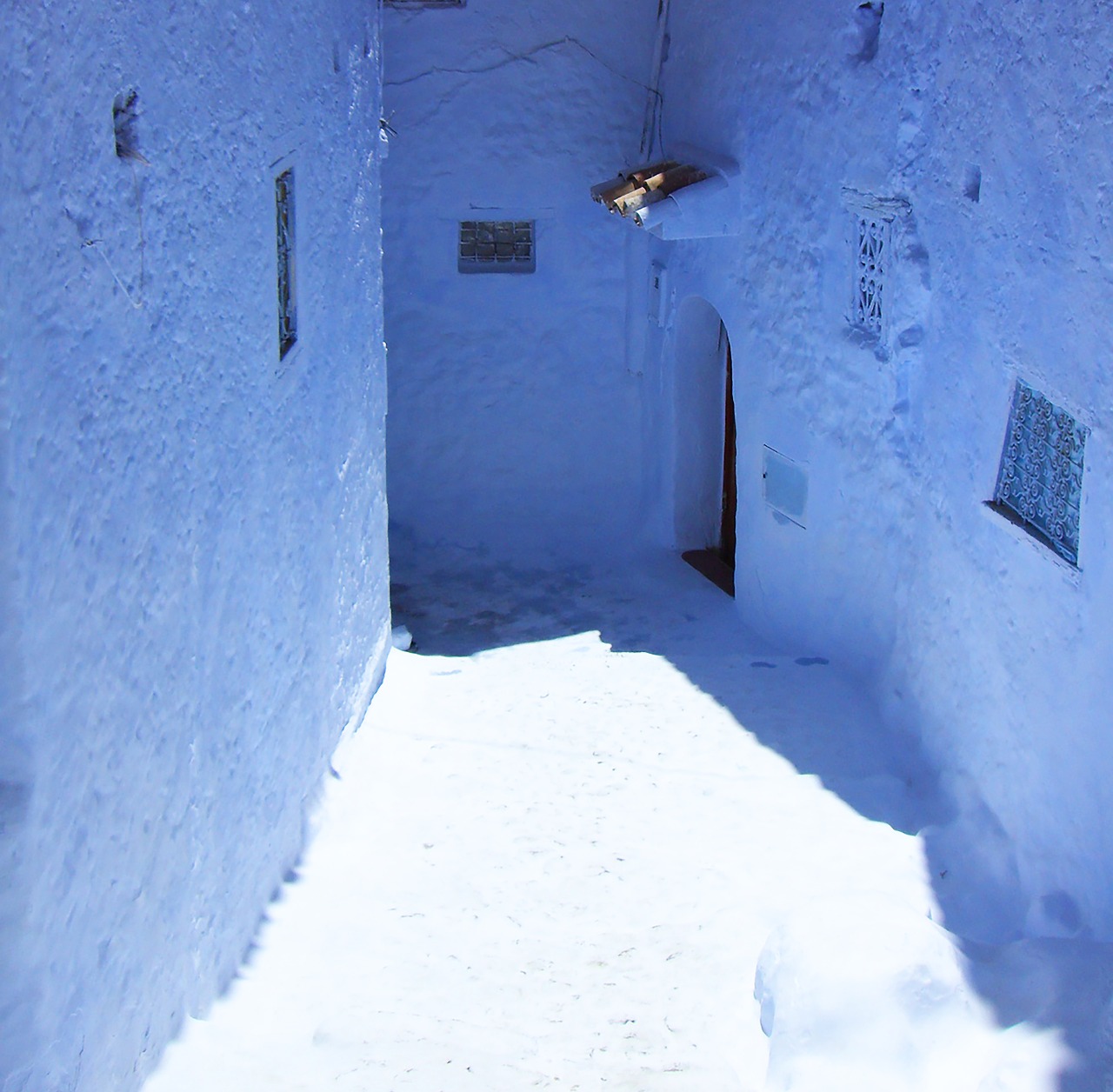 Chefchaouen, Marokas, Šiaurės Afrika, Alėja, Mėlynas, Kaimas, Toli, Fasadai, Mėlynas Fasadas, Mėlynos Sienos