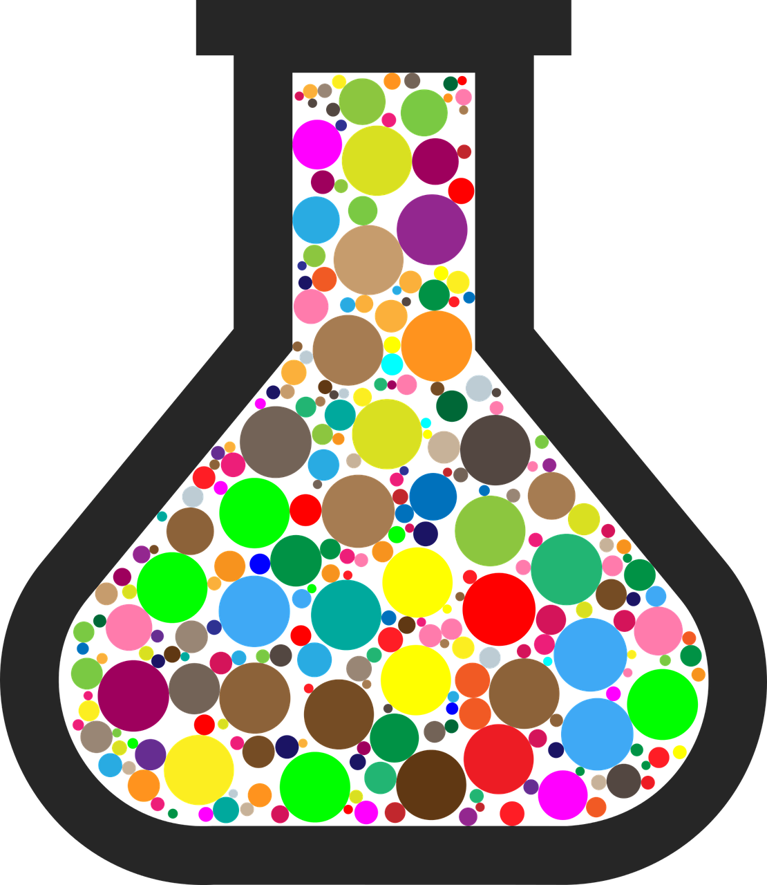 Chemija, Erlenmejerio Kolba, Stiklas, Konteineris, Eksperimentas, Mokslas, Laboratorija, Spalvinga, Prizminis, Chromatinis