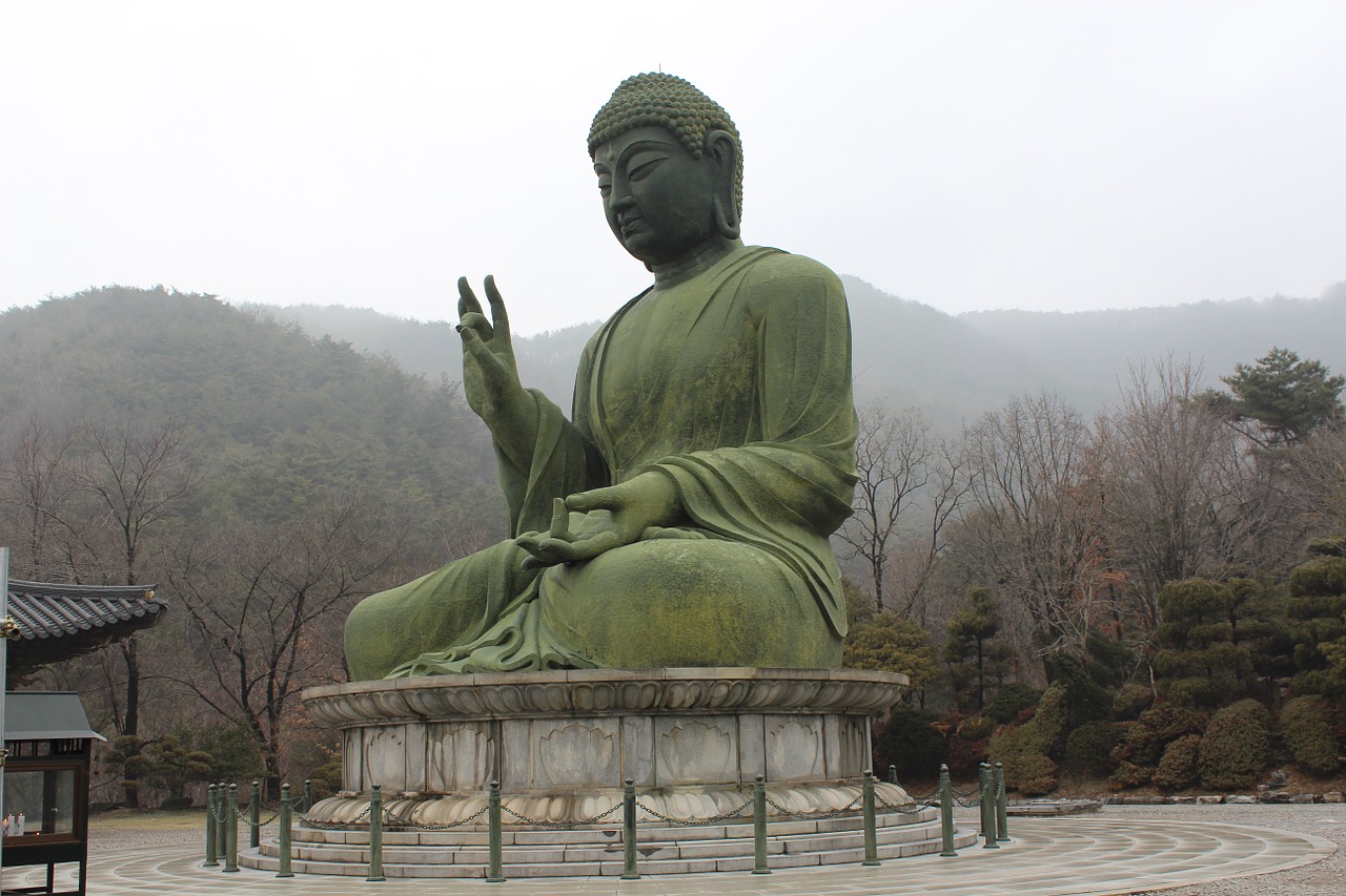 Cheonan, Taejo Kalnas, Bronzinė Amitabos Statula, Nemokamos Nuotraukos,  Nemokama Licenzija