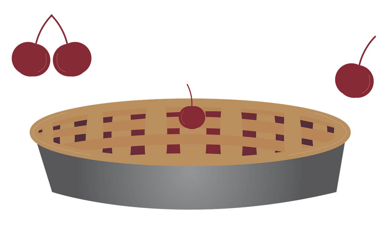 Vyšnių Pyragas, Pyragas, Vyšnios, Pluta, Desertas, Kepiniai, Kepimo, Naminis, Vektoriai, Nemokamos Nuotraukos