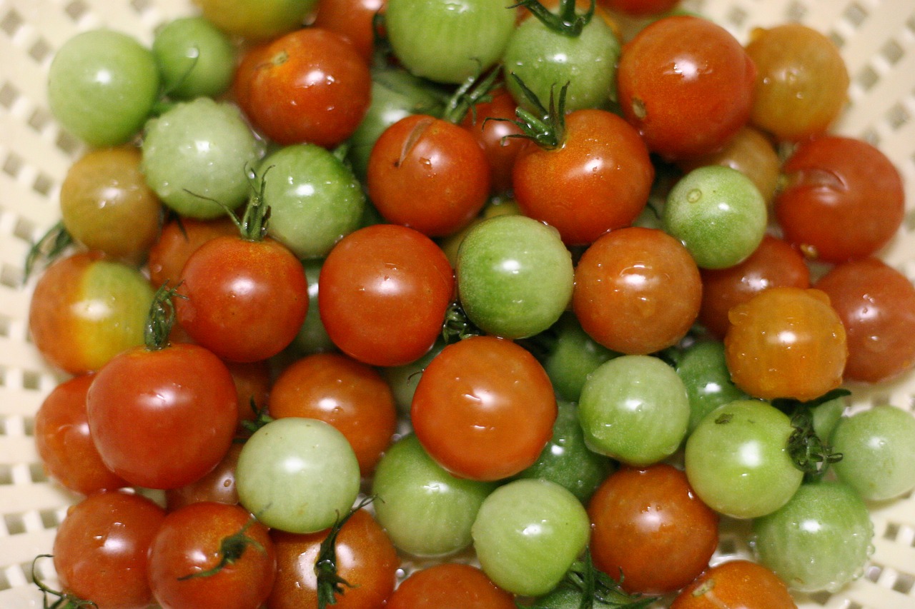 Vyšniniai Pomidorai, Žalias, Raudona, Nuplauti, Nemokamos Nuotraukos,  Nemokama Licenzija