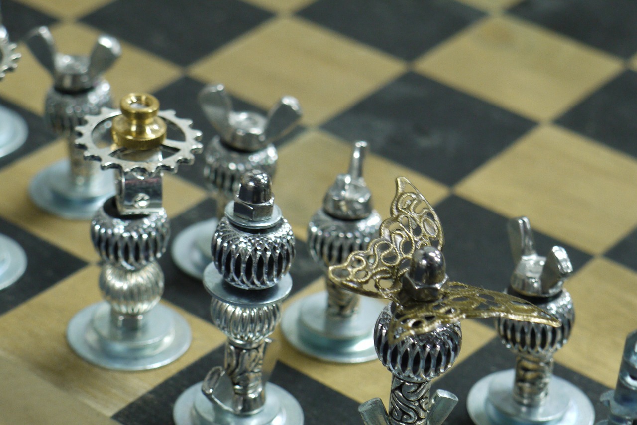 Šachmatai, Skaičiai, Vienetai, Steampunk, Žaidimas, Sėkmė, Karalius, Varzybos, Žaisti, Šachmatų Lenta