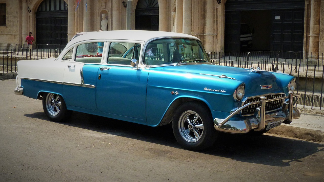 Chevrolet, Kuba, Havana, Oldtimer, Nostalgiškas, Transporto Priemonė, Automobiliai, Klasikinis, Mėlynas, Amerikietis