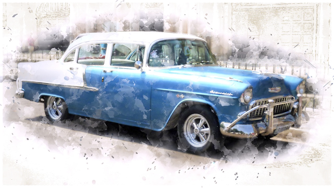 Chevrolet, Kuba, Havana, Oldtimer, Nostalgiškas, Transporto Priemonė, Automobiliai, Klasikinis, Mėlynas, Amerikietis