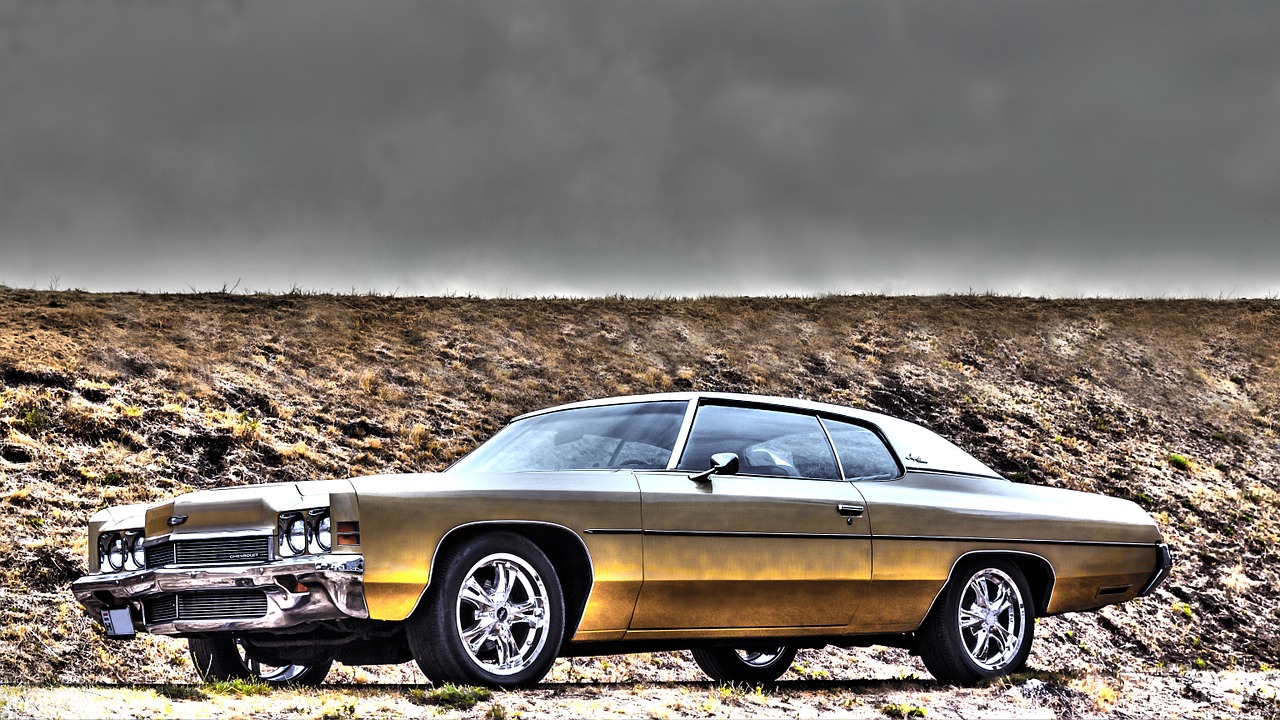 Chevrolet, Impala, 1972, Automobilis, Hdr, Veteranas, Klasikinis, Veteranas Automobilis, Senas, Retro