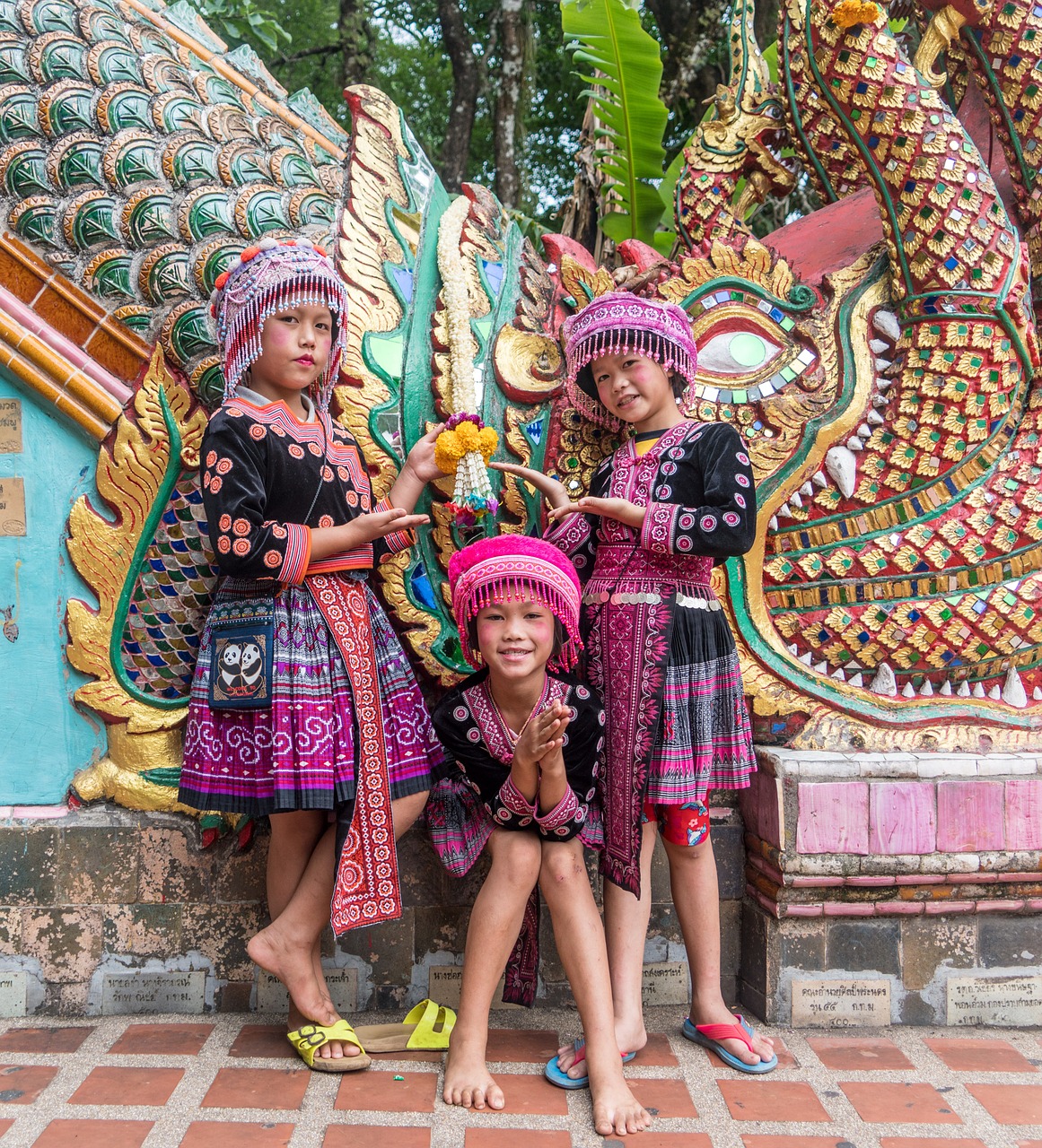 Chiang Mai, Žmonės, Asmuo, Vaikų Merginos, Tailandas, Portretas, Vaikas, Mergaitė, Kostiumai, Laimingas