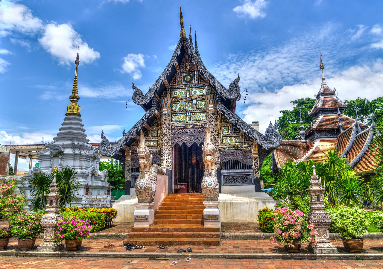 Chiang Mai, Tailandas, Šventykla, Religija, Kelionė, Gamta, Dangus, Debesys, Kraštovaizdis, Lauke