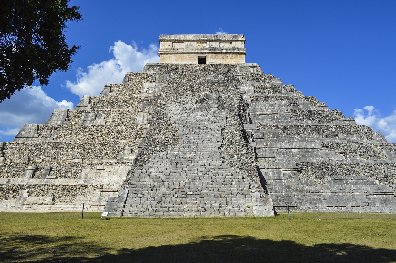 Chichen Itza, Yukatanas, Maya, Meksikietis, Meksika, Savaitgalis, Saulė, Mėlynas, Kultūra, Piramidės