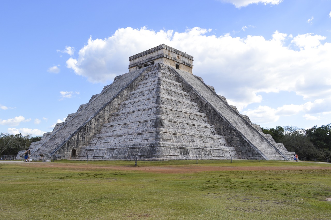 Chichen Itza, Yukatanas, Maya, Meksikietis, Meksika, Savaitgalis, Saulė, Mėlynas, Kultūra, Piramidės