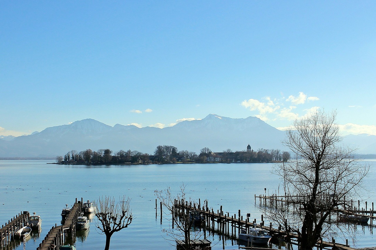 Chiemsee, Sala, Moteriškos Salos, Bavarija, Viršutinė Bavarija, Ežeras, Alpių, Kalnai, Nemokamos Nuotraukos,  Nemokama Licenzija