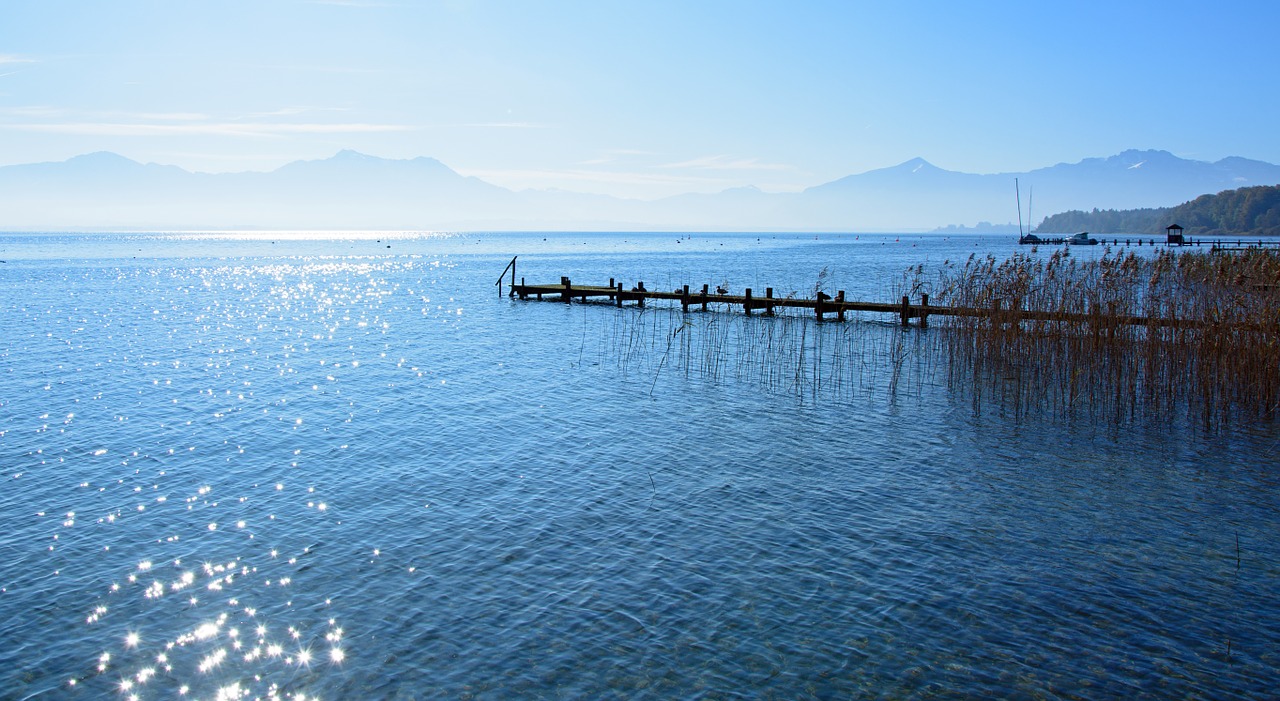 Chiemsee, Ežeras, Vanduo, Kraštovaizdis, Saulė, Atgal Šviesa, Spindesys, Internetas, Nemokamos Nuotraukos,  Nemokama Licenzija