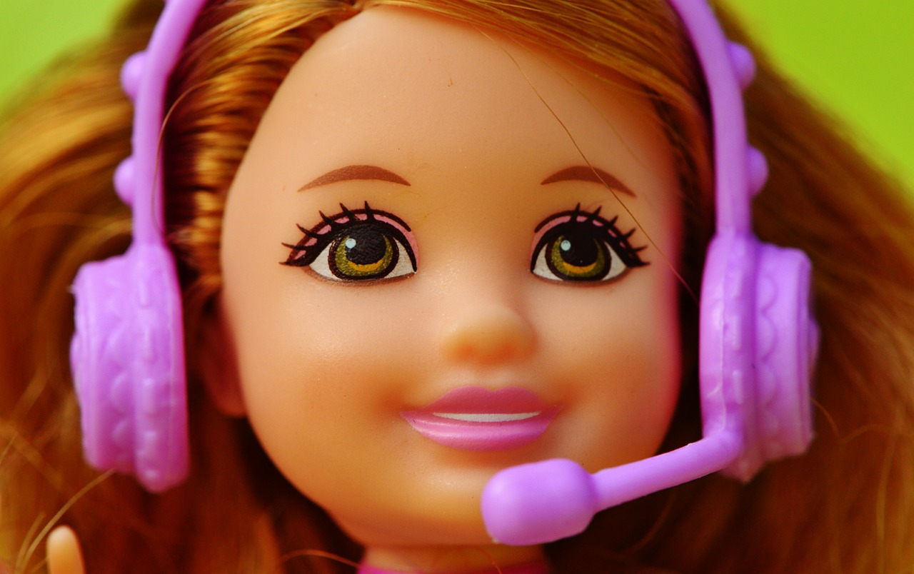 Vaikas, Muzika, Barbie, Dainuoti, Ausinės, Mikrofonas, Mergaitė, Žaislai, Žaisti, Blondinė