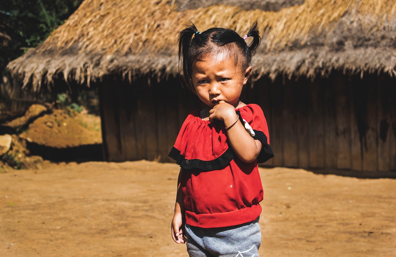 Vaikas,  Luang Prabang,  Laosas,  Gentis,  Kaimo,  Nacionalinė Geografija,  Tribal Vaikas,  Azijos Vaikas,  Azijoje,  Tribal Vaikas