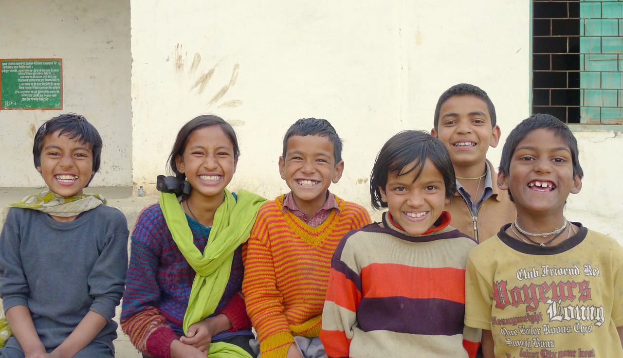 Vaikai, Šypsosi, Indija, Nemokamos Nuotraukos,  Nemokama Licenzija
