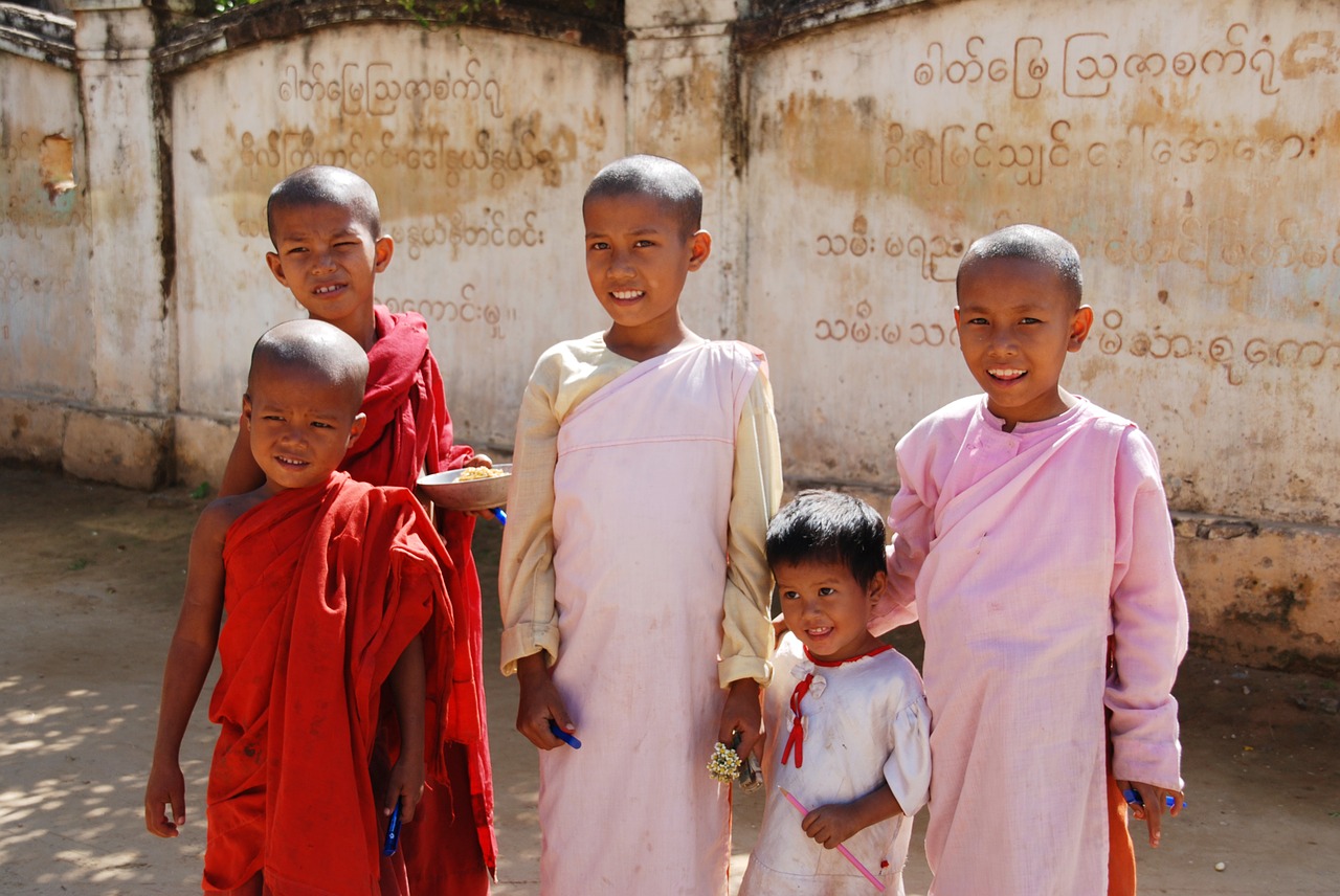 Vaikai, Burma, Studentai, Nemokamos Nuotraukos,  Nemokama Licenzija