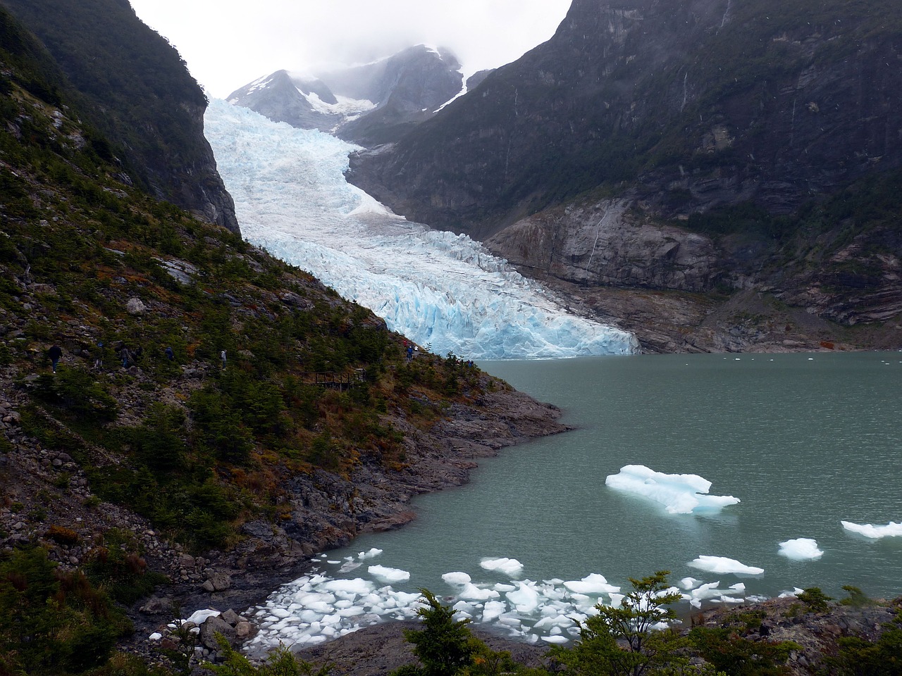 Čile, Pietų Amerika, Patagonia, Kraštovaizdis, Ledynas, Ledas, Šaltas, Serranogletscher, Kalnai, Gamta