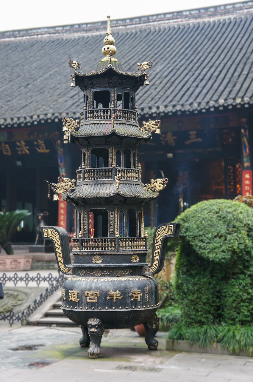 Kinija, Čengdu, Taoistinė Šventykla, Nemokamos Nuotraukos,  Nemokama Licenzija
