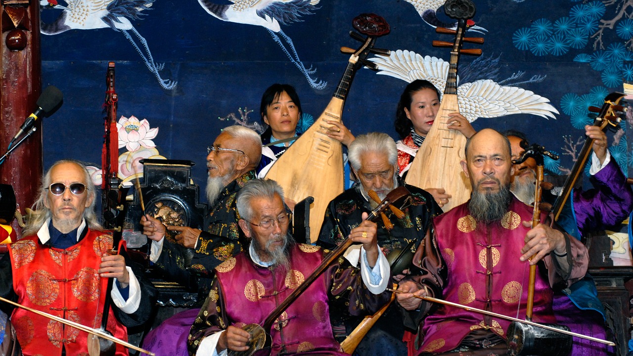 Kinija, Orkestras, Muzika, Kinai, Naxi Orkestras, Lijiang, Tradicinė Muzika, Nemokamos Nuotraukos,  Nemokama Licenzija
