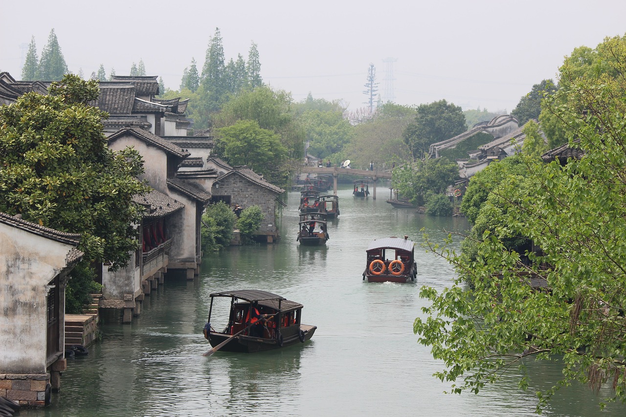 Kinų Namai, Kinijos Vandens Kelias, Kinų Pastatai, Kinijos Gyvenimas, Nemokamos Nuotraukos,  Nemokama Licenzija