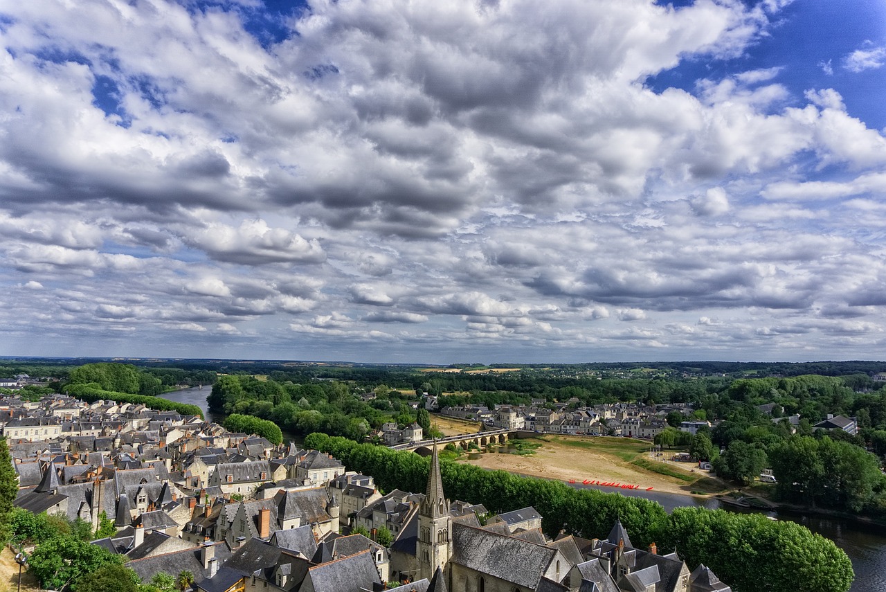 Chinon, Vienna, Dangus, Upė, Laukas, Horizontas, Nemokamos Nuotraukos,  Nemokama Licenzija