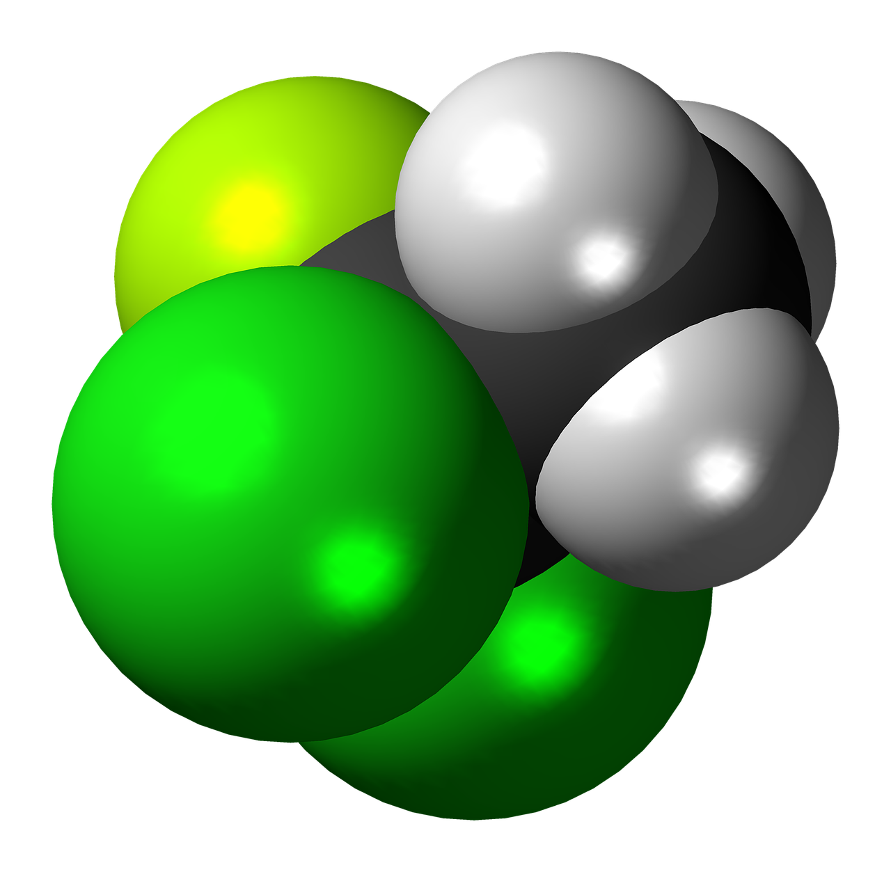 Chlorfluorangliavandenilis, Fluoroetanas, Dichloras, Erdvė, Užpildymas, Rutulys, Modelis, Molekulė, Cheminis, Struktūra