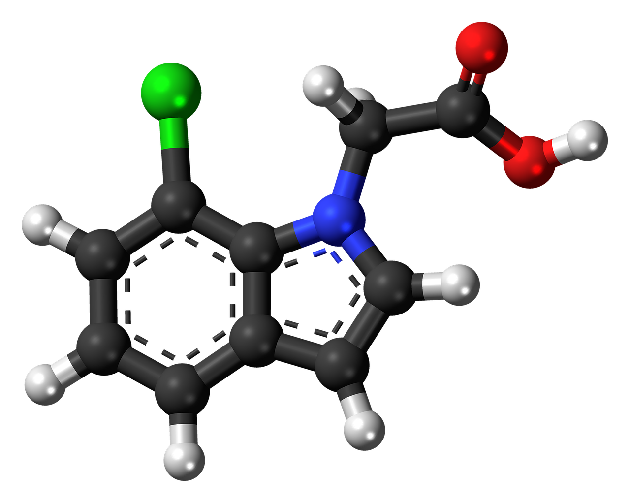 Chloroindolo Acto Rūgštis,  Molekulė,  Chemija,  Atomai,  Modelis,  Bondings,  Tyrimai,  Junginys,  Aromatiniai, Nemokamos Nuotraukos