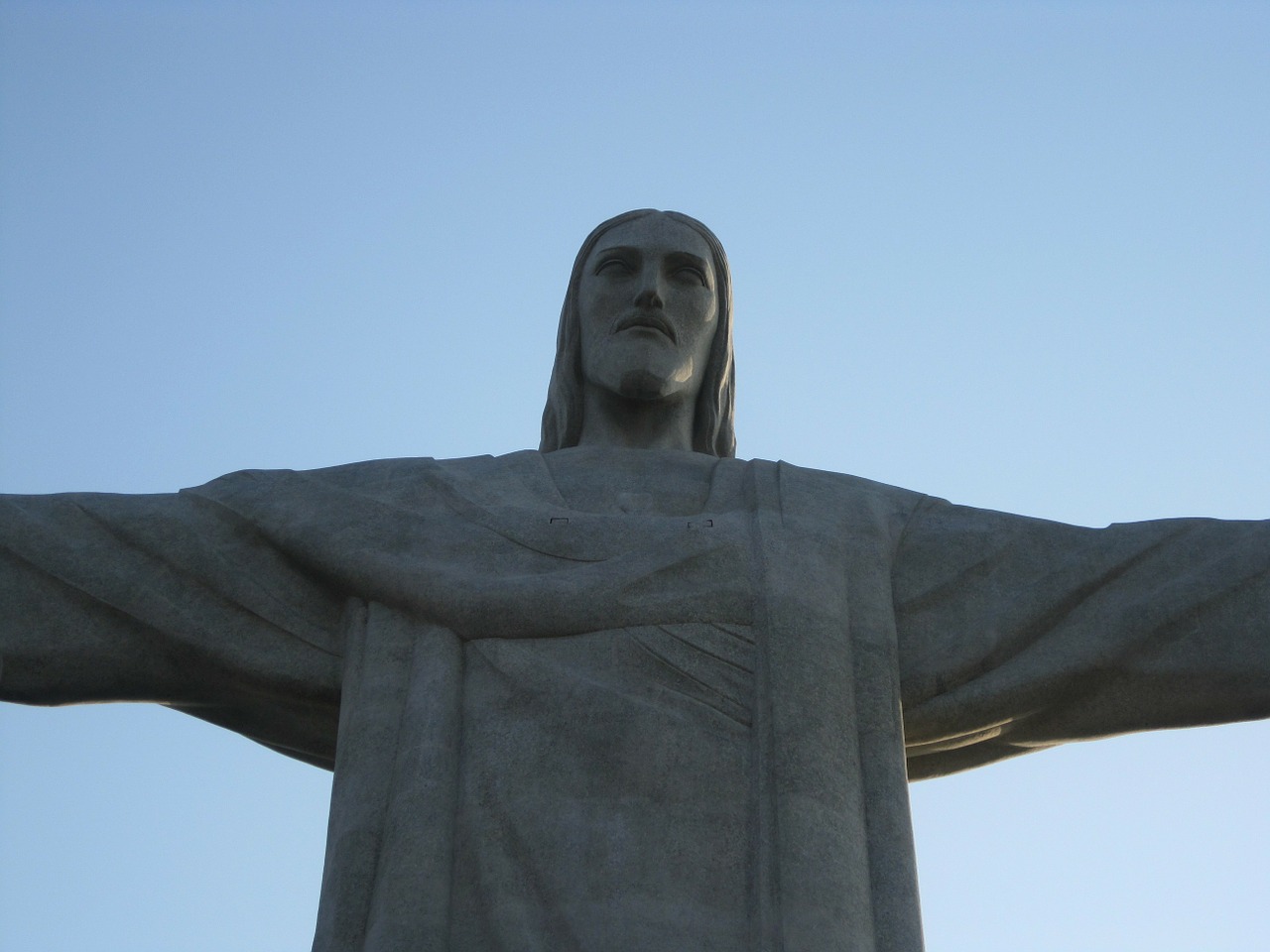 Krikščionis, Jėzus, Atpirkėjas, Iš Arti, Rio De Žaneiras, Brazilija, Mėlynas Dangus, Statula, Pietų Amerika, Nemokamos Nuotraukos