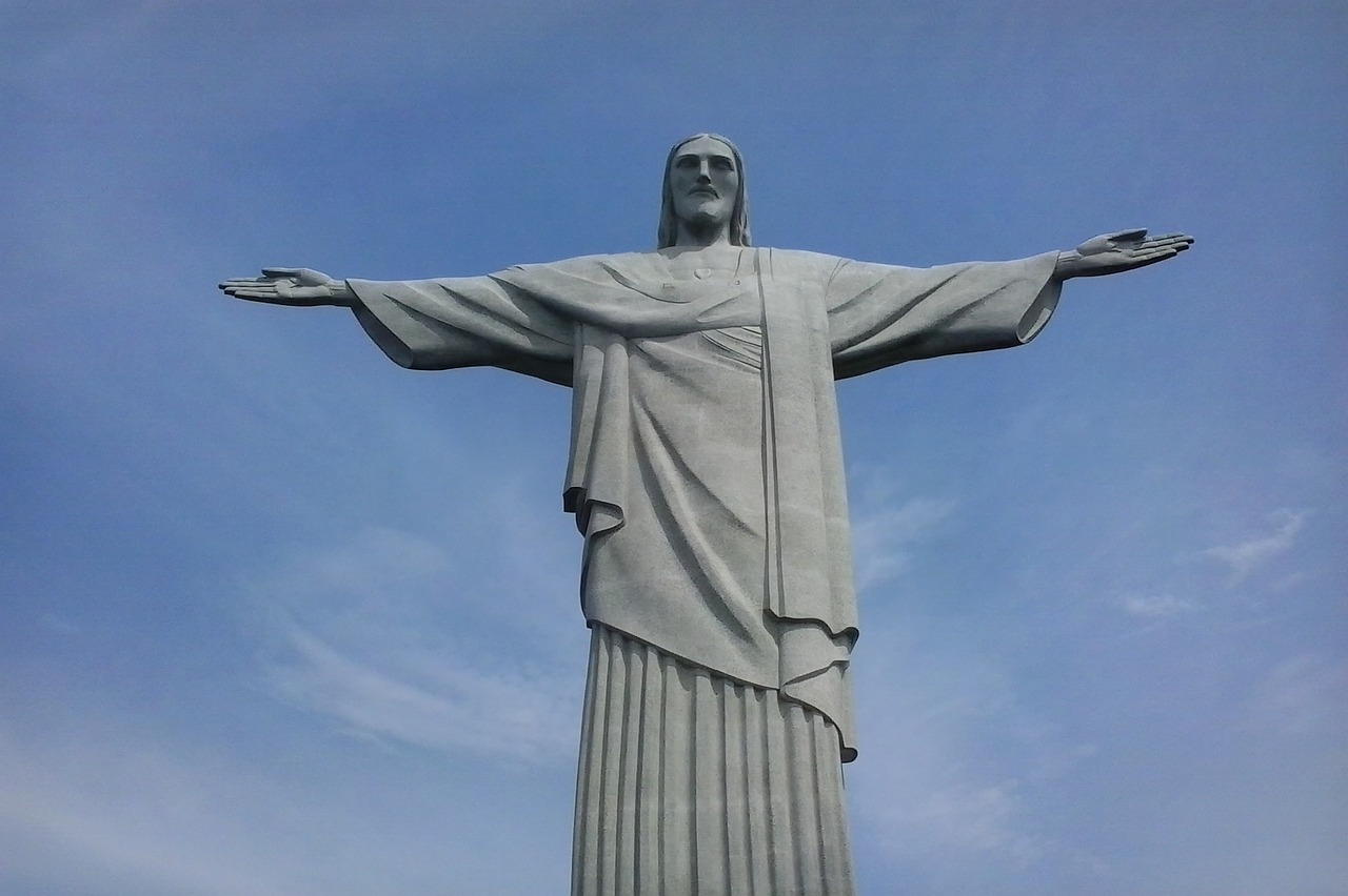 Kristus Atpirkėjas, Rio De Žaneiras, Brazilija, Paminklas, Krikščionis, Turistų Atrakcijos, Turizmas, Jėzus, Kraštovaizdis, Dangus
